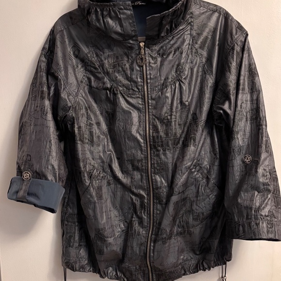 Love Paris Women’s Nylon Zip Up Jacket Gray Size T5 (XL) - Picture 8 of 12